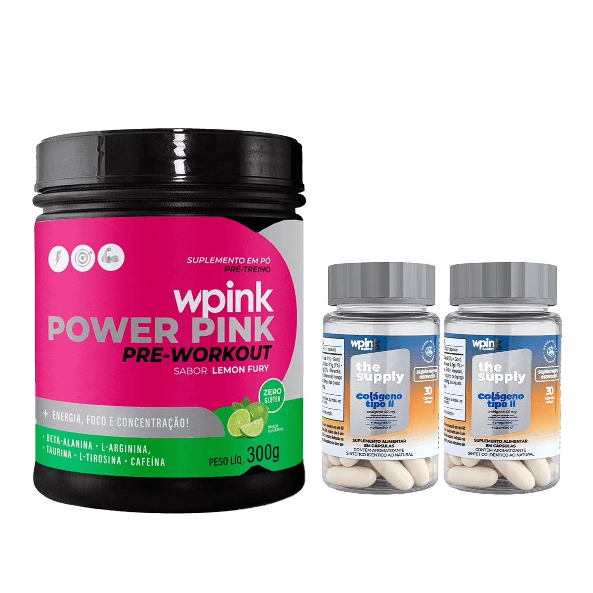 Super power pink limão + 2 colágeno tipo ii - wp