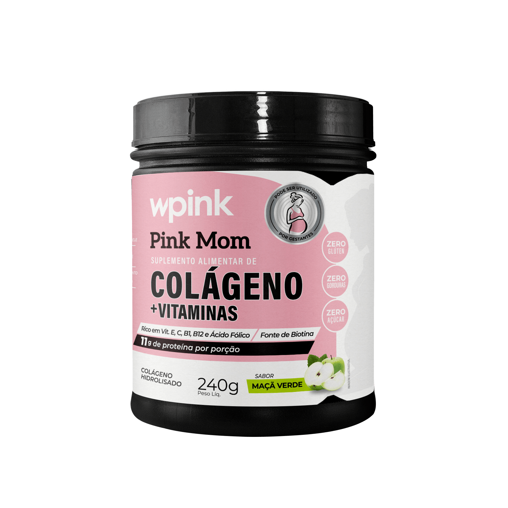 colágeno pink mom maçã verde - 240g - wp