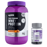 three premium whey protein doce de leite – 1 kg + cabelos e unhas - wp