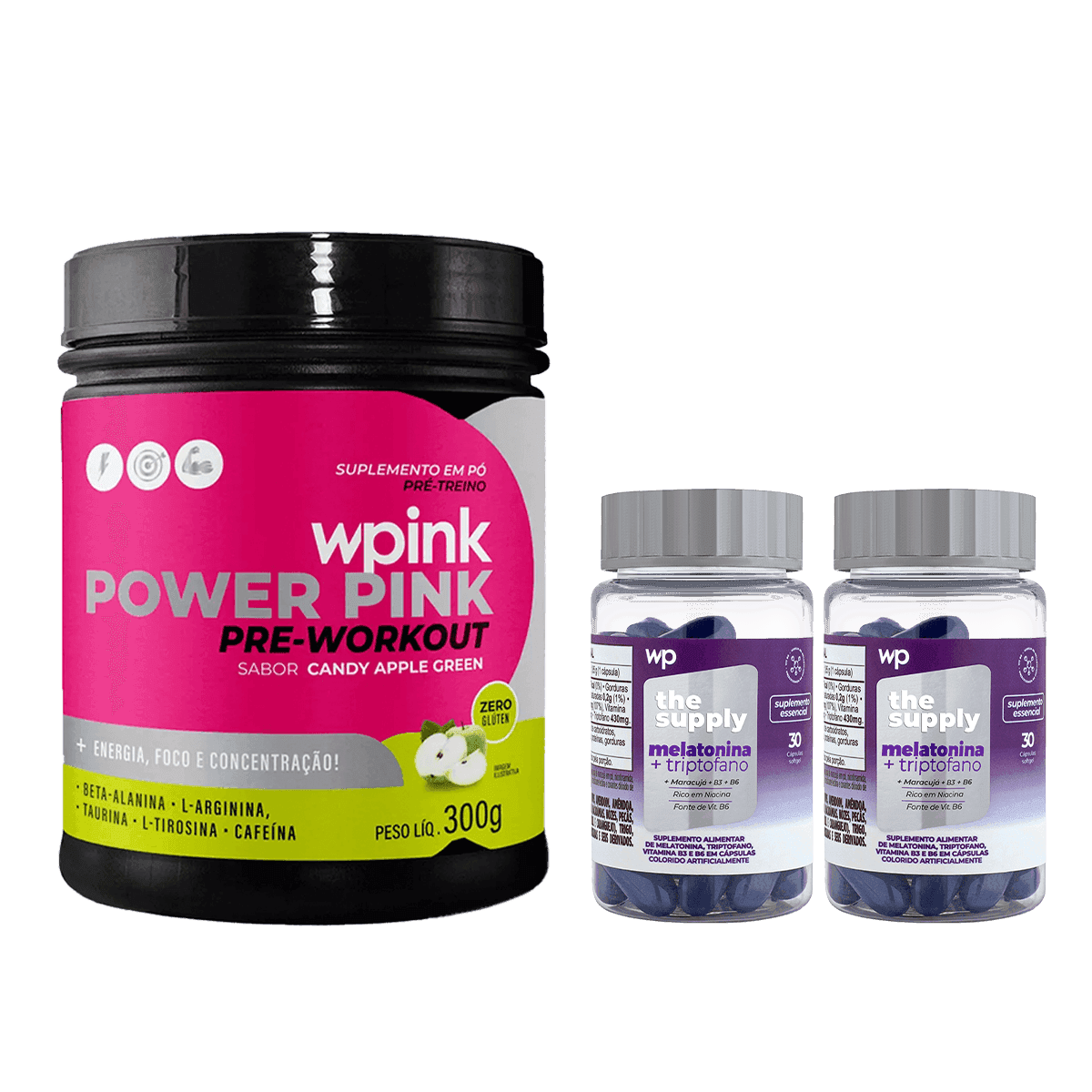 Super power pink maçã verde + 2 melatonina + triptofano - wp