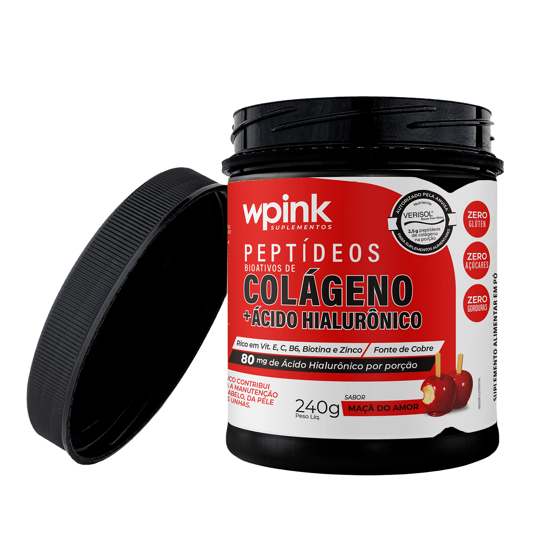 colágeno de maçã do amor - 240g - the supply – wp